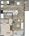 One bedroom floor plan